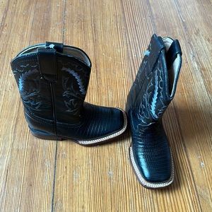 Ferrini Cowboy Black Boots size 10.0D